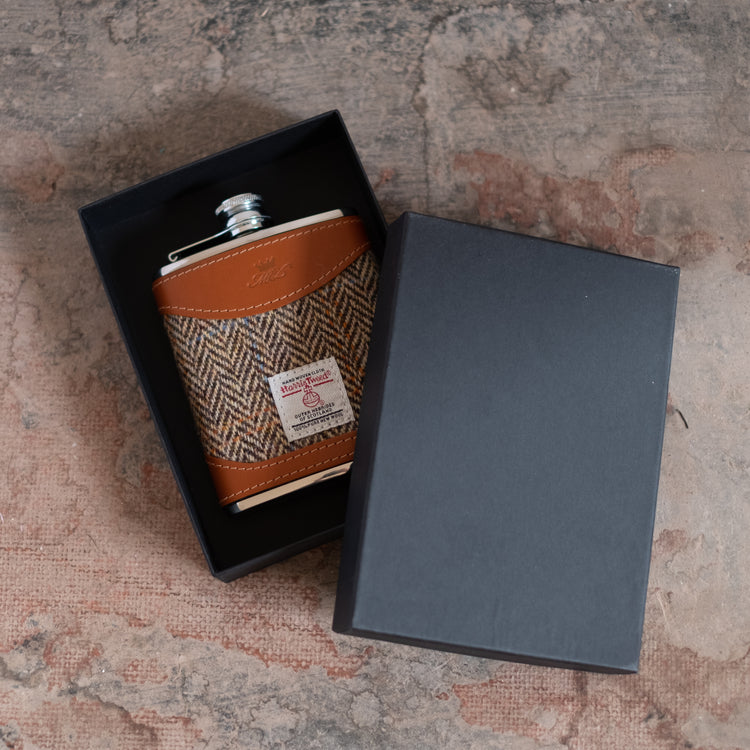 Harris Tweed Hip Flask