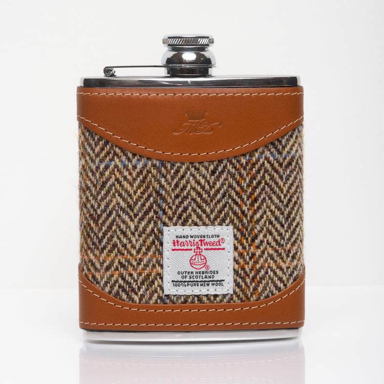 Harris Tweed Hip Flask