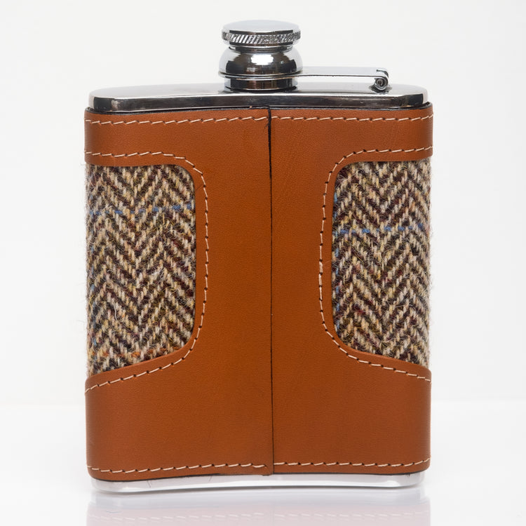 Harris Tweed Hip Flask