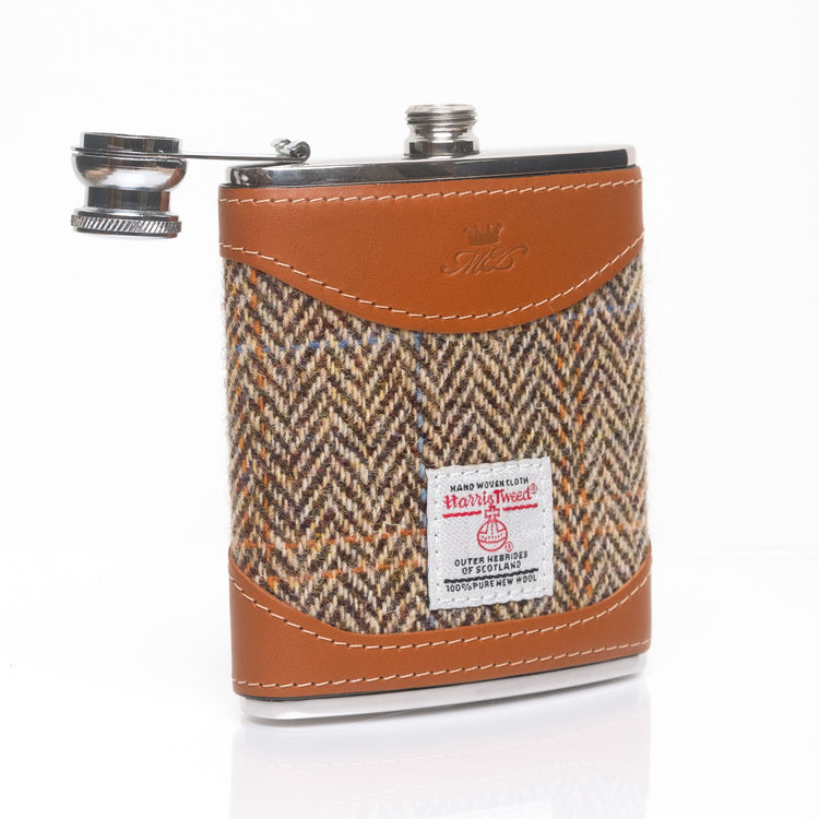 Harris Tweed Hip Flask