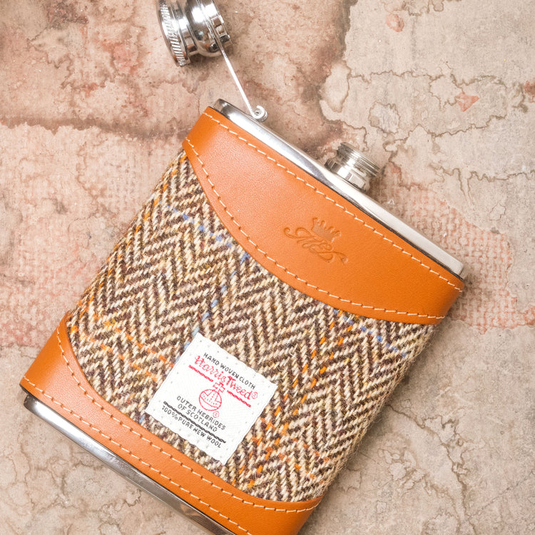 Harris Tweed Hip Flask