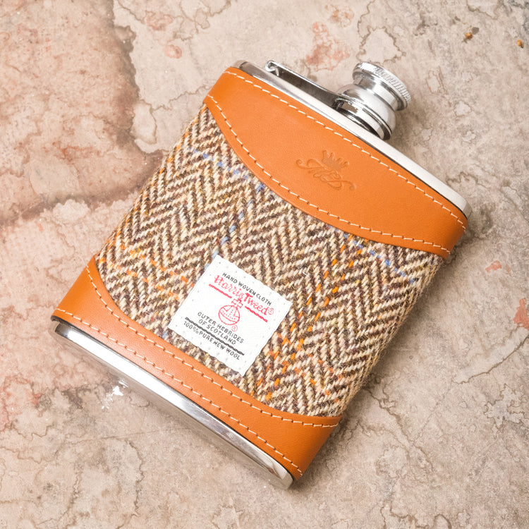 Harris Tweed Hip Flask